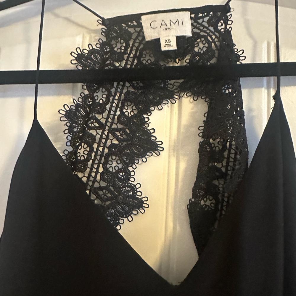 Cami Black Lace Halter Top